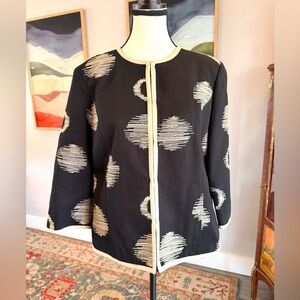 Tweeds Black and Cream Patterned Blazer